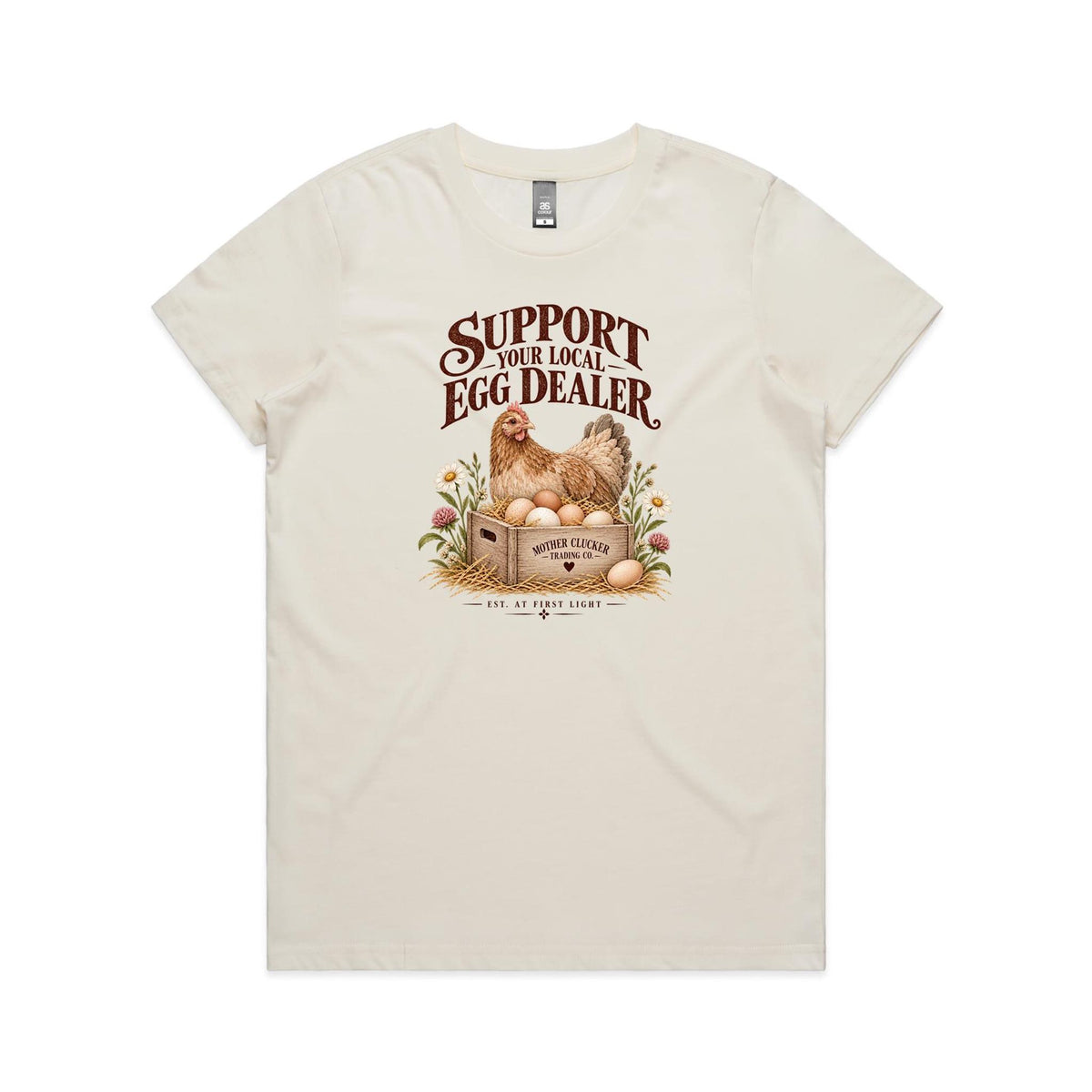 Support Your Local Egg Dealer Tee | Women's Chicken T-Shirt