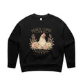 Peace Love and Chickens Crew Jumper