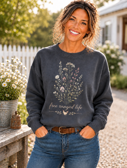 Free Ranged Life Relax Crew Jumper