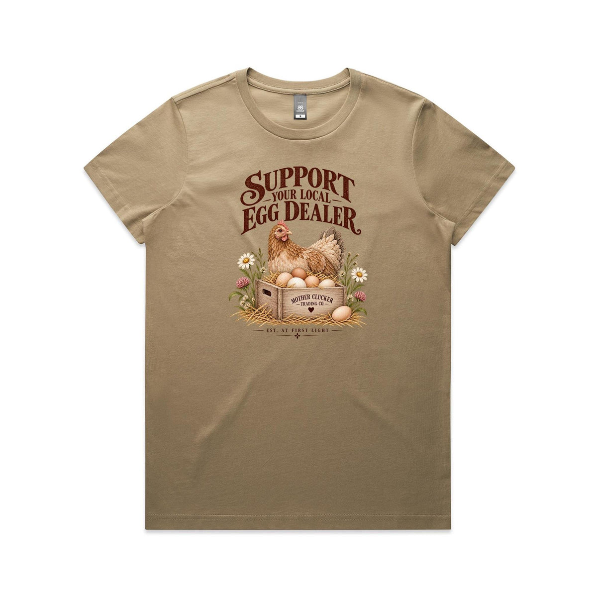 Support Your Local Egg Dealer Tee | Women's Chicken T-Shirt