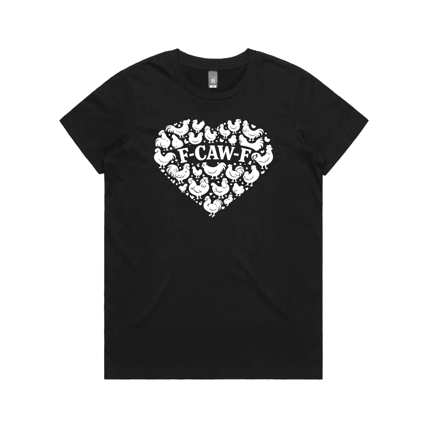 Black front flat lay