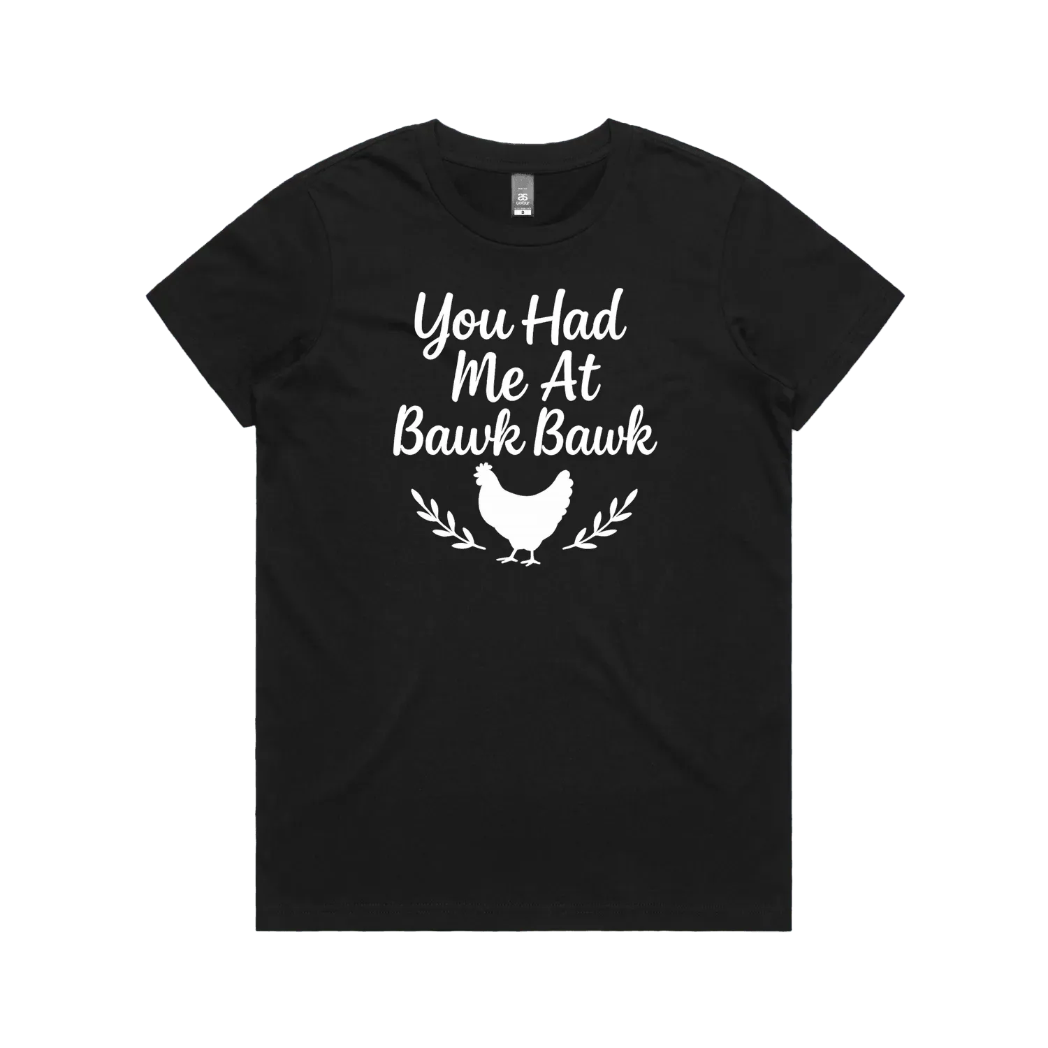 Black front flat lay