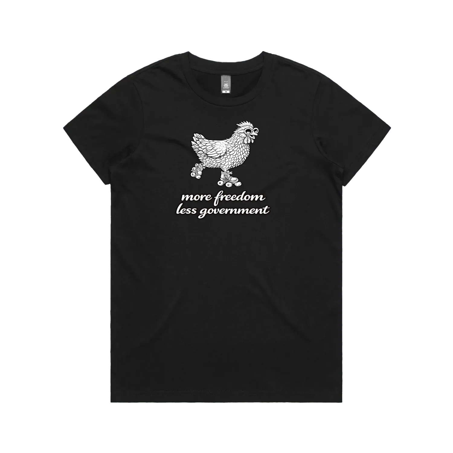 Black front flat lay