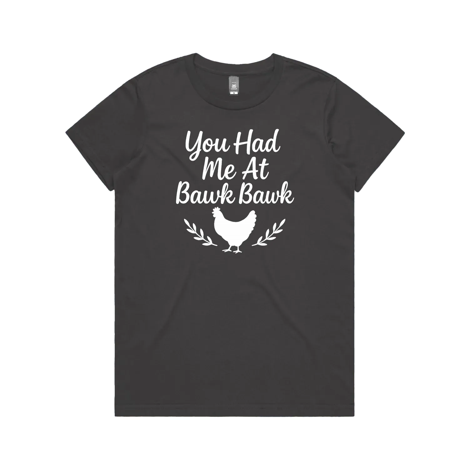 Charcoal front flat lay