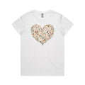 Chicken Floral Love Heart Tee
